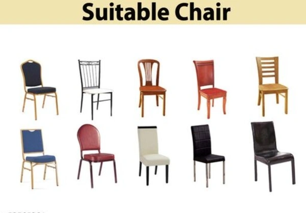 Elastic Chair Cover Stretch Removable Washable Short Dining Chair Cover Protector Seat Slipcover - Polyster, Elastic/ Stretchable, Multipack of1